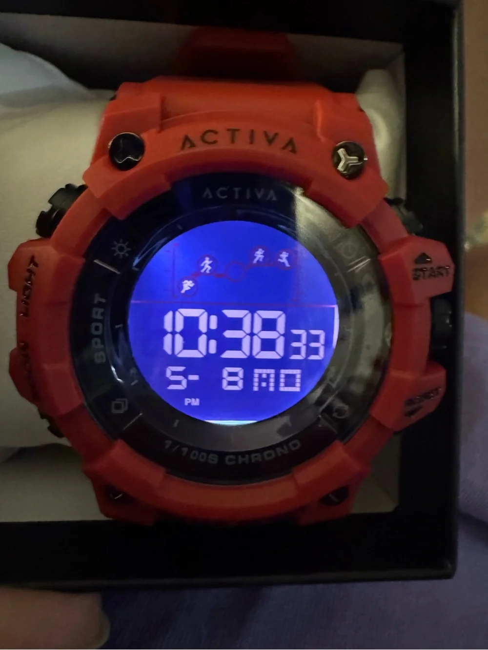 NEW IN BOX ACTIVA x INVICTA summit digital red sport watch